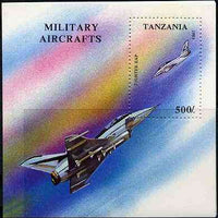 Tanzania 1993 Military Aircraft unmounted mint m/sheet, SG MS 1680, Mi BL 226