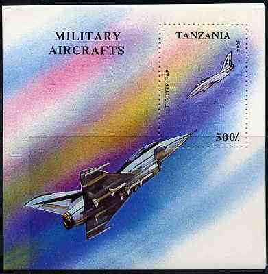 Tanzania 1993 Military Aircraft unmounted mint m/sheet, SG MS 1680, Mi BL 226