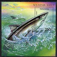 Tanzania 1993 Sharks unmounted mint m/sheet, SG MS 1672, Mi BL 225