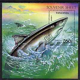 Tanzania 1993 Sharks unmounted mint m/sheet, SG MS 1672, Mi BL 225