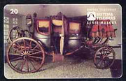 Telephone Card - Brazil 20 units phone card showing Berlinda D Carriage (National History Museum series)