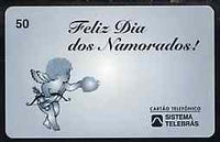 Telephone Card - Brazil 20 units phone card showing Cupid