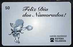 Telephone Card - Brazil 20 units phone card showing Cupid
