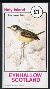 Eynhallow 1982 Great Headed Tody imperf souvenir sheet (£1 value) unmounted mint