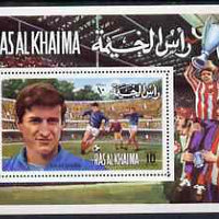 Ras Al Khaima 1972 Football perf m/sheet (Andre Chorda) unmounted mint Mi BL 132A