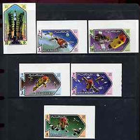 Ras Al Khaima 1971 Space Research imperf set of 6 (Mi 547-52B) unmounted mint