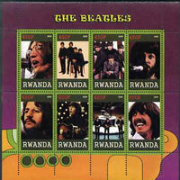 Rwanda 2009 The Beatles perf sheetlet containing 8 values unmounted mint