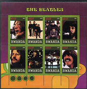 Rwanda 2009 The Beatles perf sheetlet containing 8 values unmounted mint