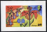 Dhufar 1976 USA Bicentenary (Flowers) imperf souvenir sheet (2r value) unmounted mint