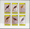 Staffa 1982 Birds #45 (Rock Thrush, Bunting, Gosshawk, etc) imperf set of 6 values (15p to 75p) unmounted mint