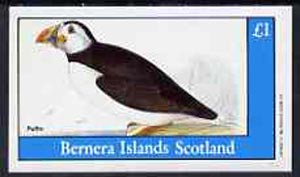 Bernera 1982 Birds #32 (Puffin) imperf souvenir sheet (£1 value) unmounted mint