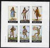 Staffa 1982 Costumes (Madagascar, Senegal, etc) imperf set of 6 values (15p to 75p) unmounted mint