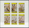 Staffa 1982 Birds #50 (Woodpeckers, Hawk, Jay, etc) imperf set of 6 values (15p to 75p) unmounted mint