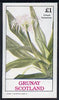 Grunay 1982 Flowers #03 (Crinum) unmounted mint imperf souvenir sheet (£1 value)