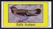 Staffa 1982 Birds #51 (Waxwing) imperf souvenir sheet (£1 value) unmounted mint