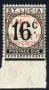 St Lucia 1967 Postage Due 16c 'Statehood' opt in red (doubled, one inverted) unmounted mint