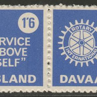 Davaar Island 1965 Rotary Clubs se-tenant perf set of 2 (1s6d & 3s red) unmounted mint