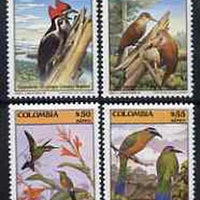 Colombia 1985 Birds complete set of 4 (from Fauna set) unmounted mint SG 1724-27