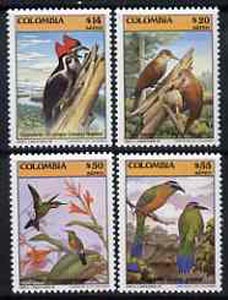 Colombia 1985 Birds complete set of 4 (from Fauna set) unmounted mint SG 1724-27