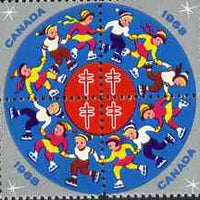 Cinderella - Canada 1968 Christmas TB Seals, fine unmounted mint se-tenant block of 4