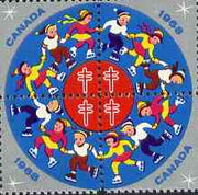 Cinderella - Canada 1968 Christmas TB Seals, fine unmounted mint se-tenant block of 4