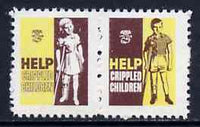 Cinderella - Canada 1958 Help Crippled Children Easter Seals, fine unmounted mint se-tenant pair