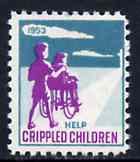 Cinderella - Canada 1953 Help Crippled Children Easter Seal, fine unmounted mint*