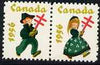 Cinderella - Canada 1956 Christmas TB Seals, fine unmounted mint se-tenant pair