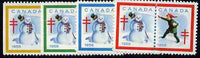Cinderella - Canada 1958 Christmas TB Seals, fine unmounted mint set of 8 (4 se-tenant pairs)