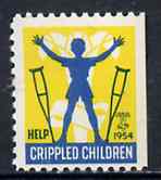Cinderella - Canada 1954 Help Crippled Children Easter Seal, fine unmounted mint