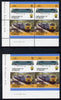 St Vincent - Grenadines 1986 Locomotives #6 (Leaders of the World) $1 (Western Diesel) in unmounted mint imperf block of 4 (2 se-tenant pairs as SG 451a) plus matched normal perf block