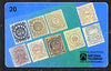 Telephone Card - Brazil 20 units phone card showing early Brazil stamps (1884 issue)