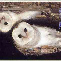 Telephone Card - Jersey £2 phone card showing Barn Owls (The Hawk & Owl Trust)