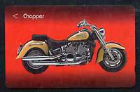 Telephone Card - Singapore $20 phone card showing Chopper Motorcycle