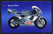 Telephone Card - Singapore $10 phone card showing Sports Motorcycle