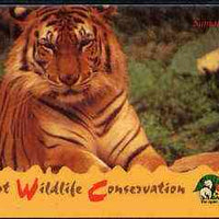 Telephone Card - Singapore $10 phone card showing Sumatran Tiger (Wildlife Conservation Series)