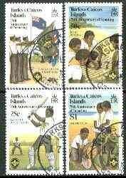 Turks & Caicos Islands 1982 75th Anniversary of Scouting set of 4 very fine used, SG 690-93