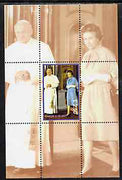 Easdale 1998 Queen Elizabeth with the Pope, £2.50 perf souvenir sheet unmounted mint