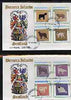 Bernera 1984 Rotary - Domestic Cats perf set of 8 values on two covers with first day cancels