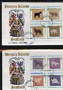 Bernera 1984 Rotary - Domestic Cats perf set of 8 values on two covers with first day cancels