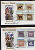 Bernera 1984 Rotary - Domestic Cats imperf set of 8 values on two covers with first day cancels