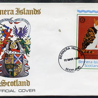 Bernera 1984 Rotary (Tortoiseshell Cat) imperf souvenir sheet (£1 value) on cover with first day cancel