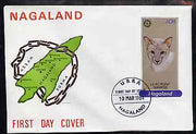 Nagaland 1984 Rotary (Lilac Point Siamese Cat) 1ch imperf souvenir sheet on cover with first day cancel