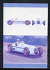 St Vincent - Bequia 1987 Cars #7 (Leaders of the World) 20c (1939 Maserati,8 CTF) imperf se-tenant progressive colour proof pair in magenta & blue only unmounted mint