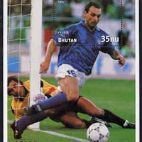 Bhutan 1991 Football World Cup 35nu m/sheet #1 (Salvatore Schillaci) SG MS 971 unmounted mint