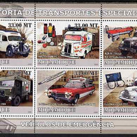 Mozambique 2009 History of Transport - Ambulances perf sheetlet containing 6 values unmounted mint