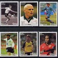 Bhutan 1998 English Football Players unmounted mint set of 6