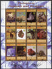 Rwanda 2009 Prehistoric Animals & Minerals perf sheetlet containing 12 values cto used each with Scout Logo