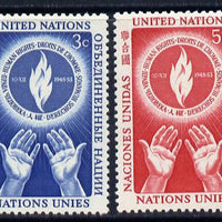 United Nations (NY) 1953 Human Rights set of 2 unmounted mint (SG 21-22)