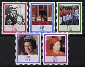 Fiji 1986 Queen's 60th Birthday set of 5 (SG 714-18) unmounted mint